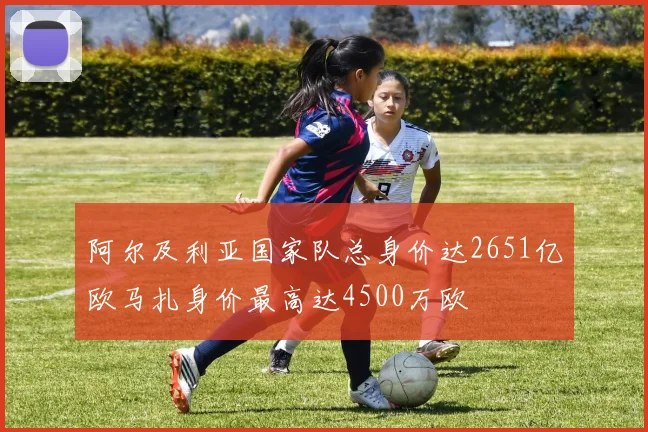 阿尔及利亚国家队总身价达2651亿欧马扎身价最高达4500万欧